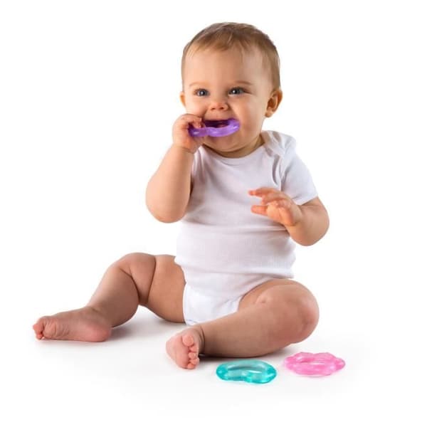 LJUS STARTS Set med 3 tandringar Pretty In Pink Chill & Teethe