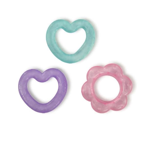 LJUS STARTS Set med 3 tandringar Pretty In Pink Chill &amp; Teethe