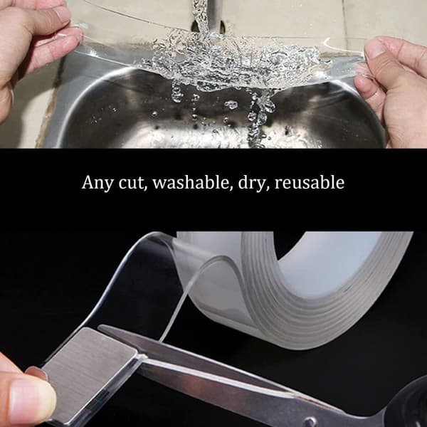 Dubbelhäftande Nanotejp Transparent 3M Längd