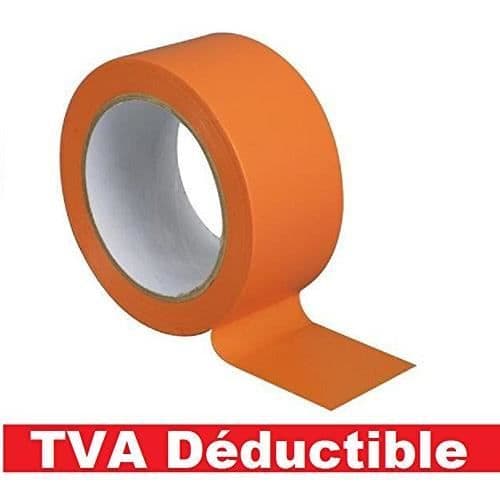 set om 3 - Roll orange PVC-maskering Format 33 meter x 50 mm - Tejp för byggarbetsplatser, konstruktion, byggnad, putsarbete[316]