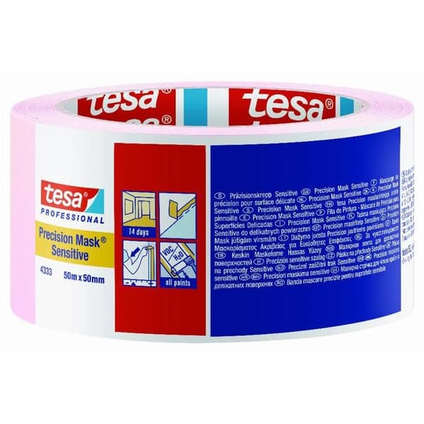 Maskeringslim - TESA - 4333 - Rosa - 50m - 50mm - 80µm