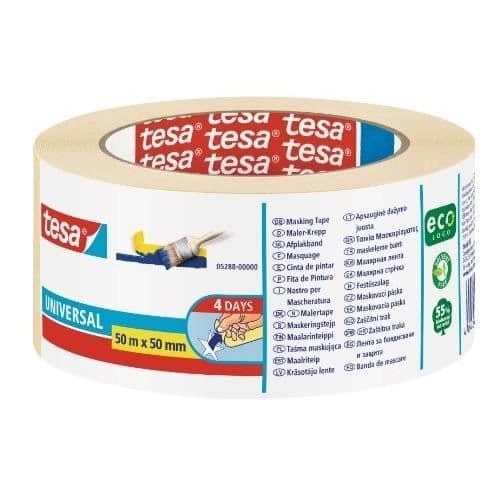 TESA Protection Basic maskeringstejp - 50m x 50mm - Inga spår 4 dagar