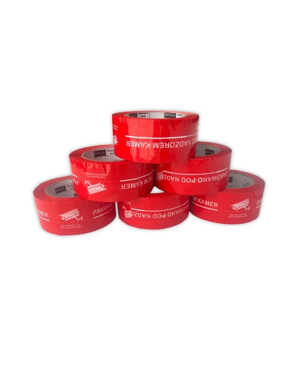 BSTech teippi painettu 48 mm x 100 m 'pakattu kameravalvonnan alle'
