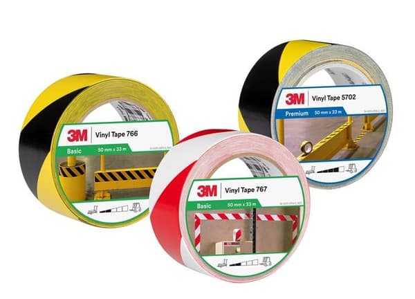 Maskeringstejp - 3 m maskeringsfilm - 5702BY50IW - Vinyltejp 5702, gul/svart, 50 mm x 33 m