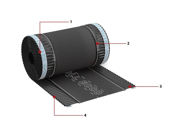Ridge teippi ROLL ECCO 240mm x 5m RAL 8004