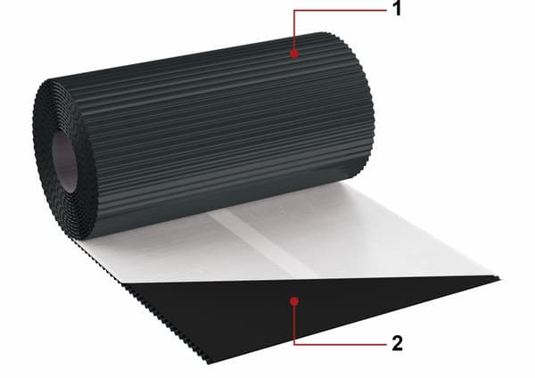 Skorstenstejp AL STANDARD 300mm x 5m RAL 9005