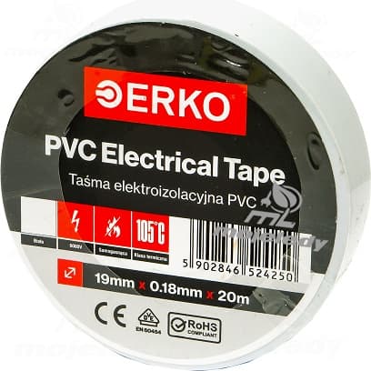 Iso eristenauha 19mm 20m Valkoinen ERKO