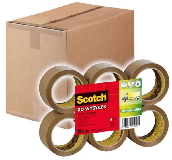 SCOTCH FÖRPACKNINGSTEJP 371 66M 48MM BRUNT /36ST/