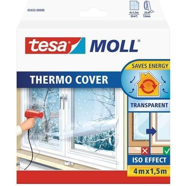 TESA Thermo Cover glasfilm - 4 mx 1,50 m - Transparent