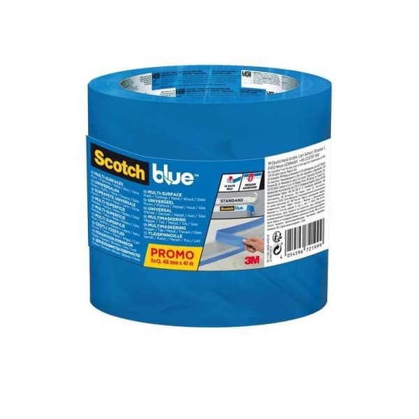 Scotchblue maskeringstejp - SCOTCH - L.48 mm x L.41 m - Vit - Fleranvändning