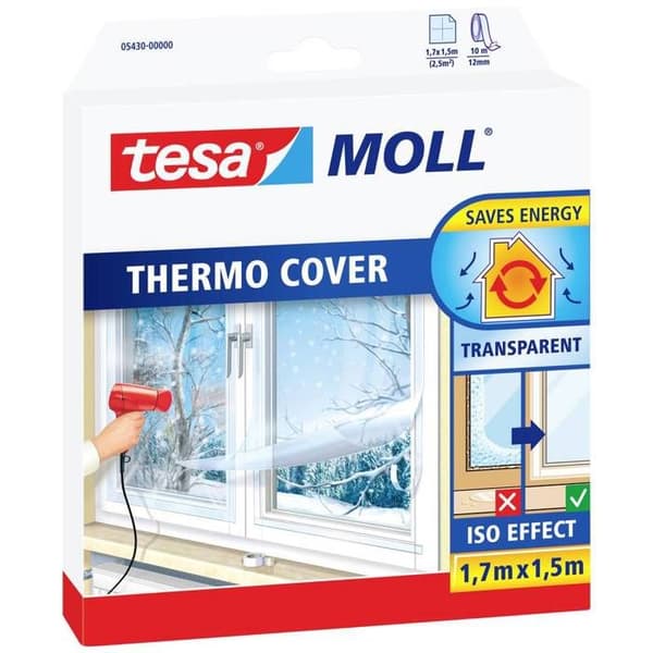 TESA Thermo Cover överglasfilm 1,70 m x 1,50 m - Transparent