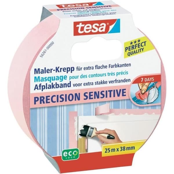 Maskeringstejp - TESA - 56261 - 25 m - 38 mm - Rosa