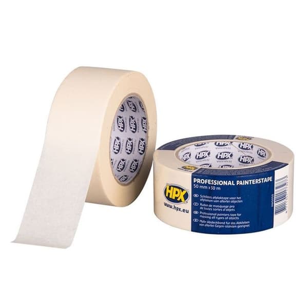 Byggnadsmaskeringstejp 60°C Krämvit 50mm x 50m HPX - MA5050