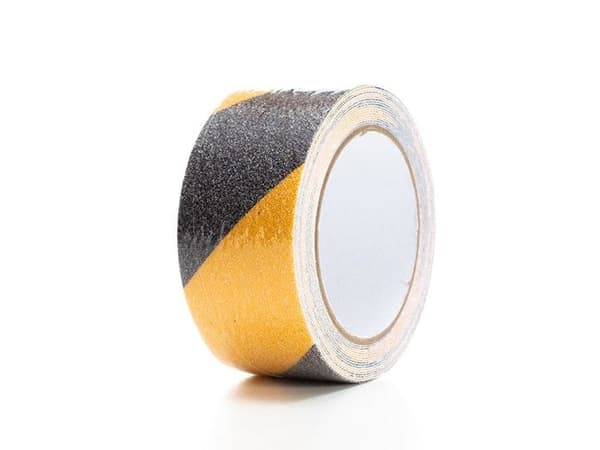 Perel Anti-Slip Tejp 5m x 5cm, för inomhus- och utomhusbruk, svart/gul