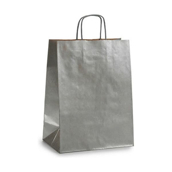 Papirpose Pincello 24311 Sølvfarvet 24 x 12 x 40 cm (25 enheder)