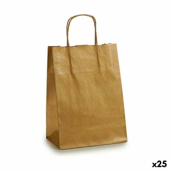Papirpose Pincello 18241-ORO Gylden 18 x 8 x 32 cm (25 enheder)