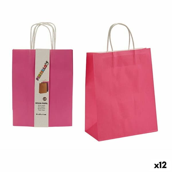 Sæt med Tasker Pincello 1703692 Pink 11 x 36 x 21 cm Papir (12 enheder)