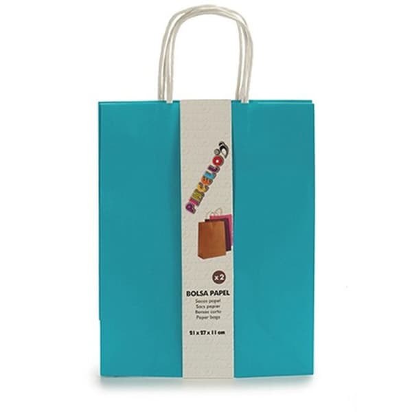 Sæt med Tasker Pincello 1703696 Blå 11 x 36 x 21 cm Papir (12 enheder)