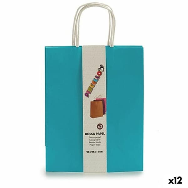 Sæt med Tasker Pincello 1703696 Blå 11 x 36 x 21 cm Papir (12 enheder)