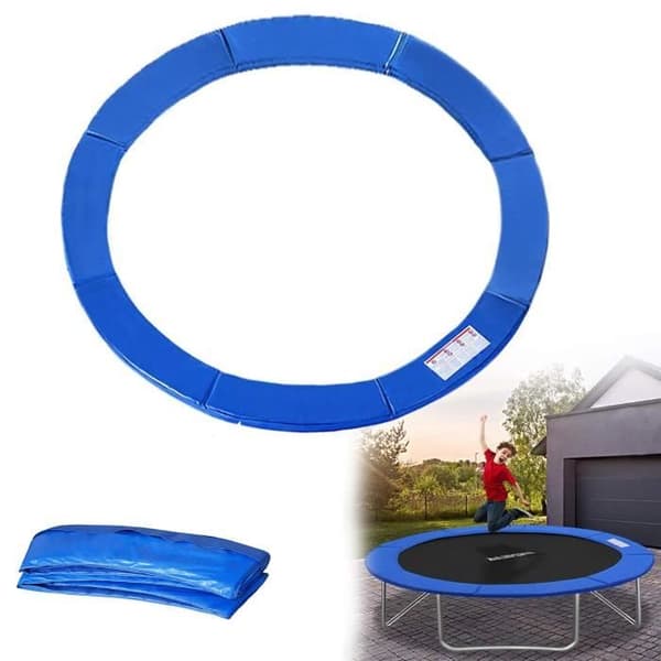 LZQ ersättningsdyna för studsmatta, antirivningsskydd, skyddsdyna i standardstorlek (blå, 244 cm - 8 FT)