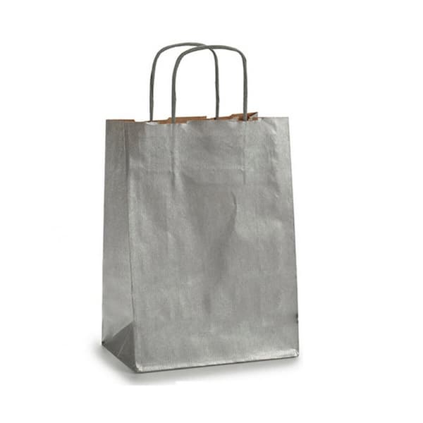 Papirpose Pincello 18241 Sølvfarvet 18 x 8 x 31 cm (25 enheder)