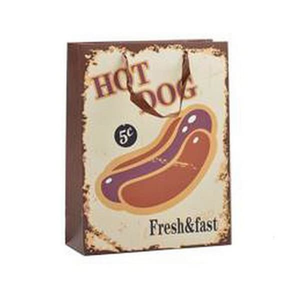 Paperikassi Hotdog & Coffee 8,5 x 24 x 18 cm (12 osaa)