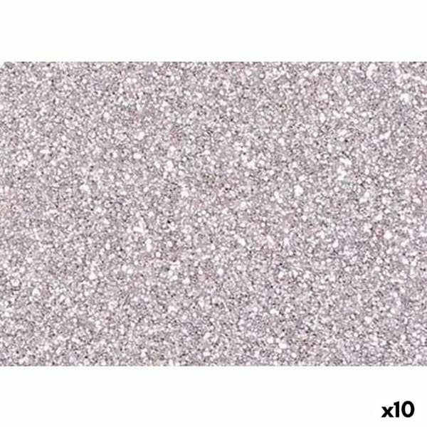 Papper Fama Silvrig 20 x 30 cm Glitter (10 antal)