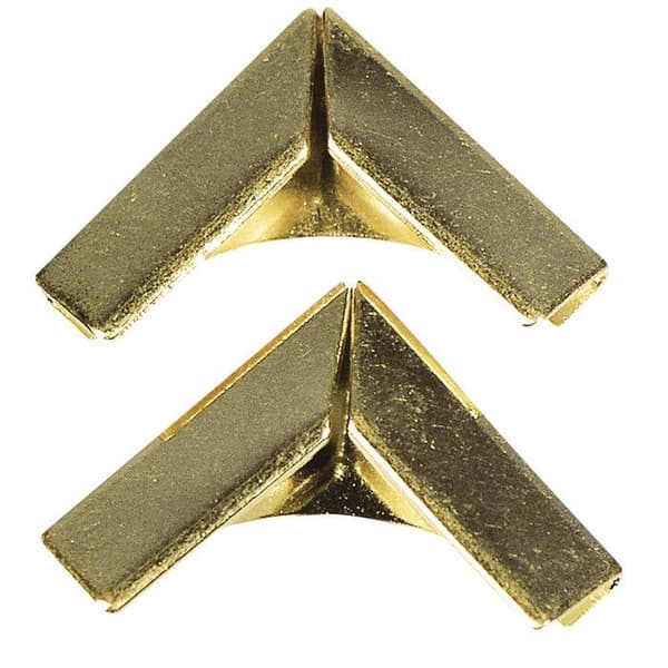 Mynt i metall för böcker Guld 14 x 14 mm 4 stycken