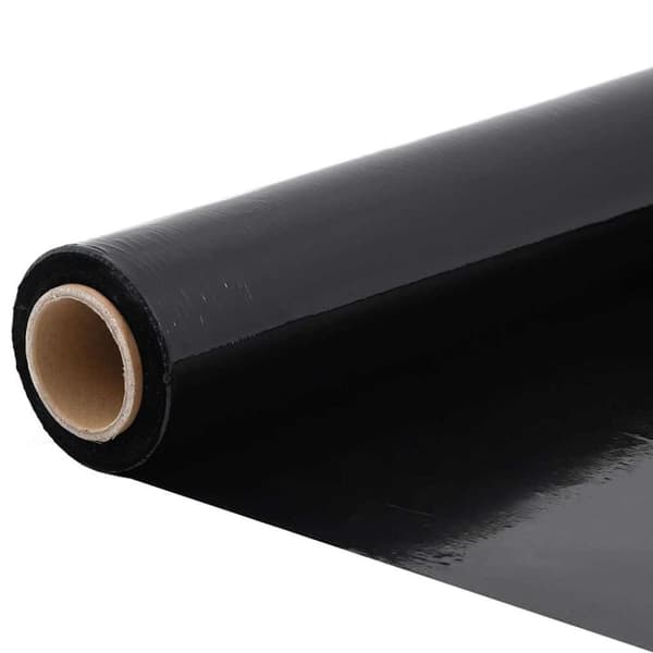 vidaXL Sträckfilm 6 st Svart 20 μm 50 cm x 150 m