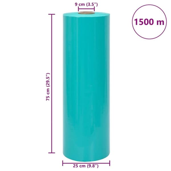 vidaXL landbrugsstrækfilm grøn 25 µm 75 cm x 1500 m