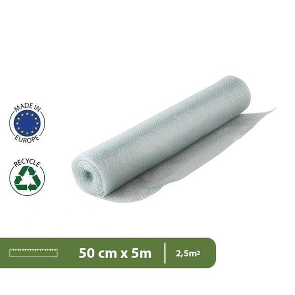 Återvunnen bubbelplast - 0,5 x 5 m - Flytt, frakt och skydd - Kvalitets bubbelplast