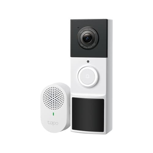 Tapo D210 V1 - dörrklockskamera - 802.11b, 802.11g, 802.11n - med Tapo Doorbell Chime Svart, Vit