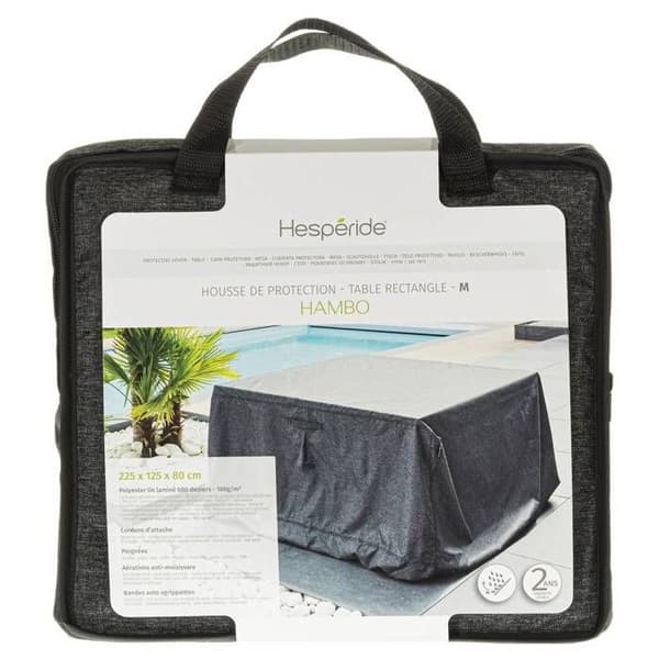 Skyddshölje "Hambo" för rektangulärt bord M 225x125x80cm i polyester - Hespéride