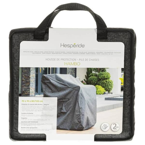 Skyddshölje "Hambo" för stapelbara stolar 120x70x70cm i polyester - Hespéride
