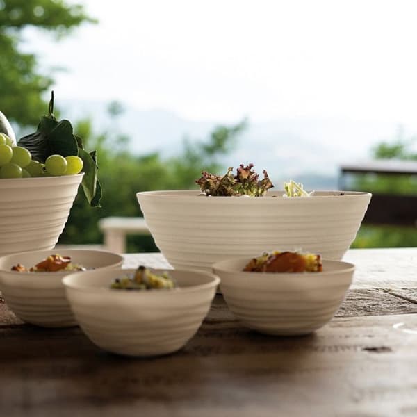 Saladskål - GUZZINI - Tierra - Ø 25 cm - Återvunnet plast - Vit