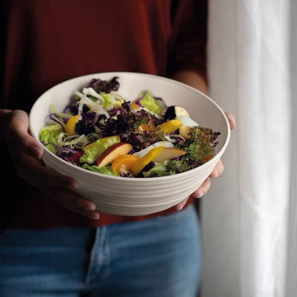 Saladskål - GUZZINI - Tierra - Ø 25 cm - Återvunnet plast - Vit