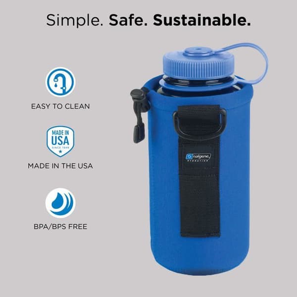 Nalgene - INSSLEEVE-32OZ - Mixad Vattenflaska i Neoprén, Grå, 32 OZ