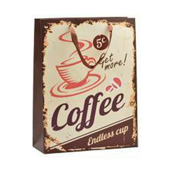 Papperskasse Hotdog & Coffee 10 x 33 x 25,5 cm (12 antal)