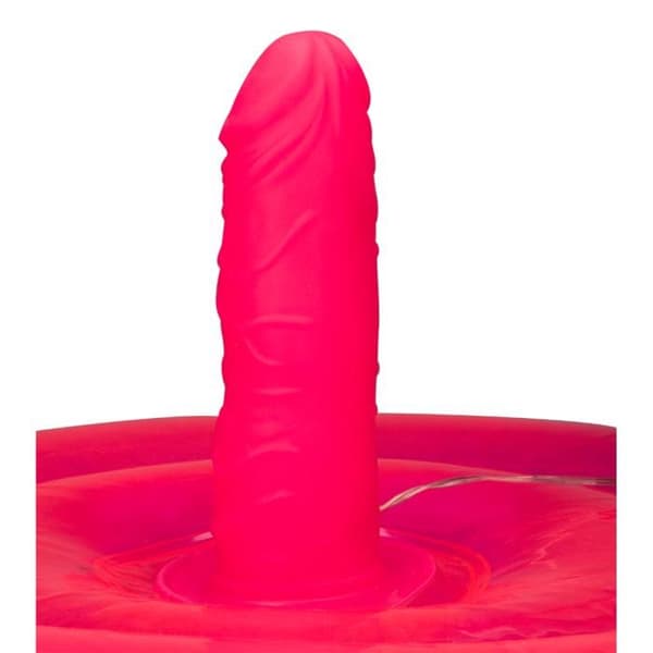 Ride Me rund uppblåsbar kudde med vibrerande dildo