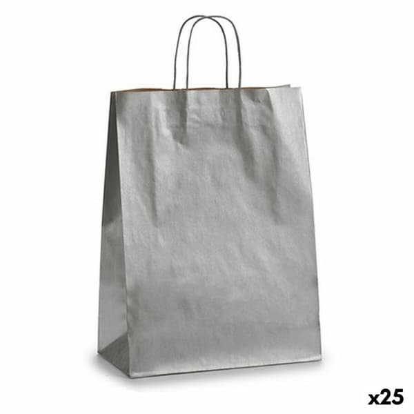 Papirpose Pincello 32411 Sølvfarvet 12 x 52 x 32 cm 32 X 12 X 50 cm (25 enheder)