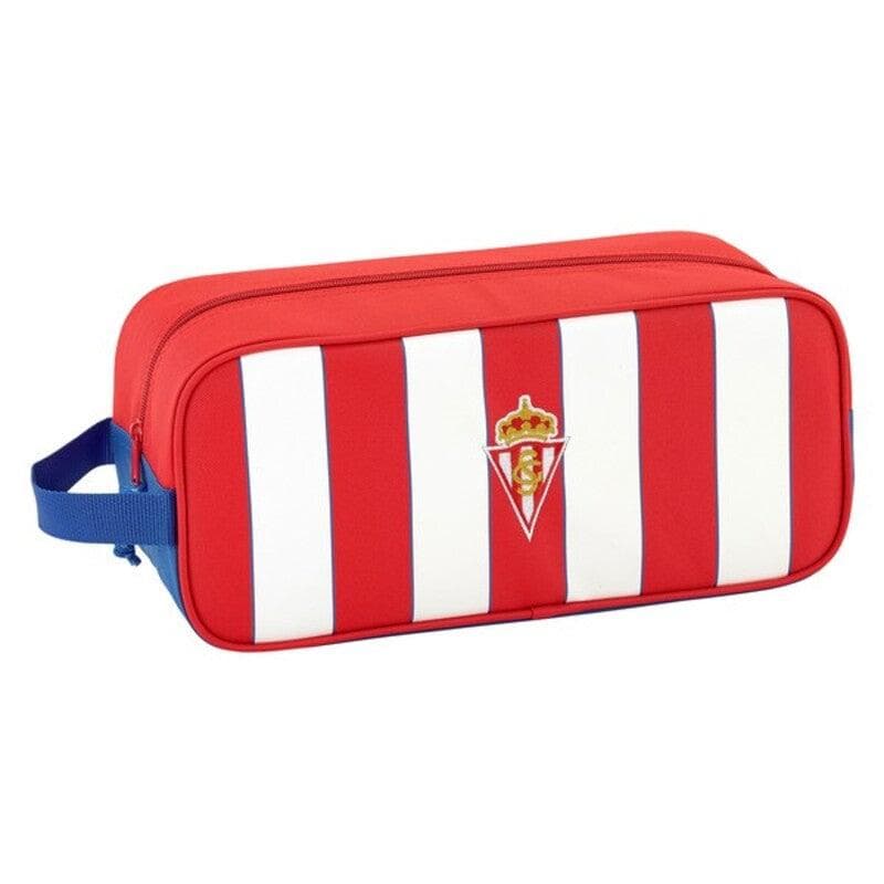 Travel Slipper Holder Real Sporting de Gijón Red White (34 x 15 x 14 cm)