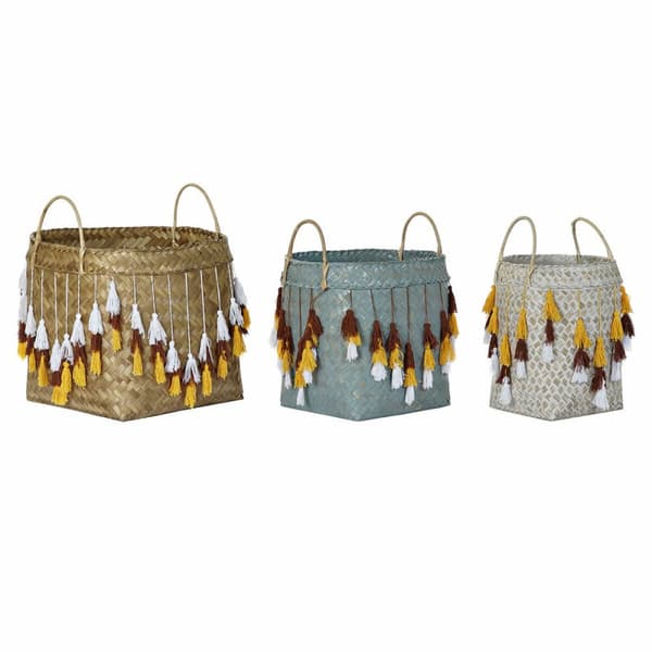 Korg - set DKD Home Decor Multicolour Bambu Frans Boho 3 Delar