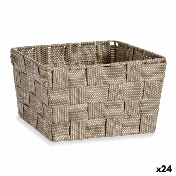 Kurv Kipit A3-6878 Brun Klæde 15 x 11 x 20 cm Fletning (24 enheder)