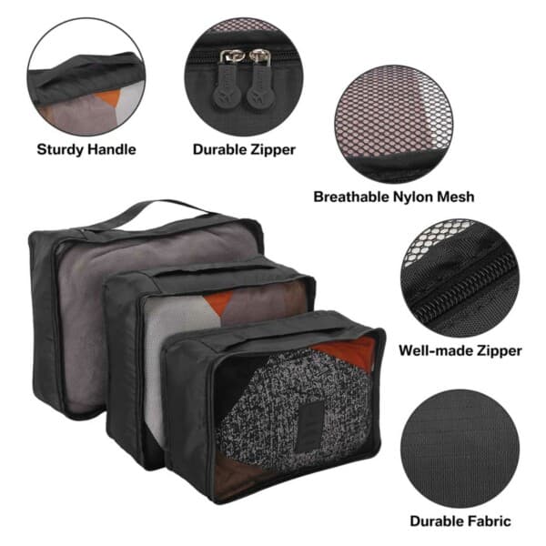 Laukkusetti matkalaukuille 6-pack Travel Organizer Set Harmaa