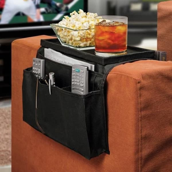 Fjärrkontroll Organizer - Corrimao - 6 fickor - Oxford Tyg - Svart - 55x31 cm