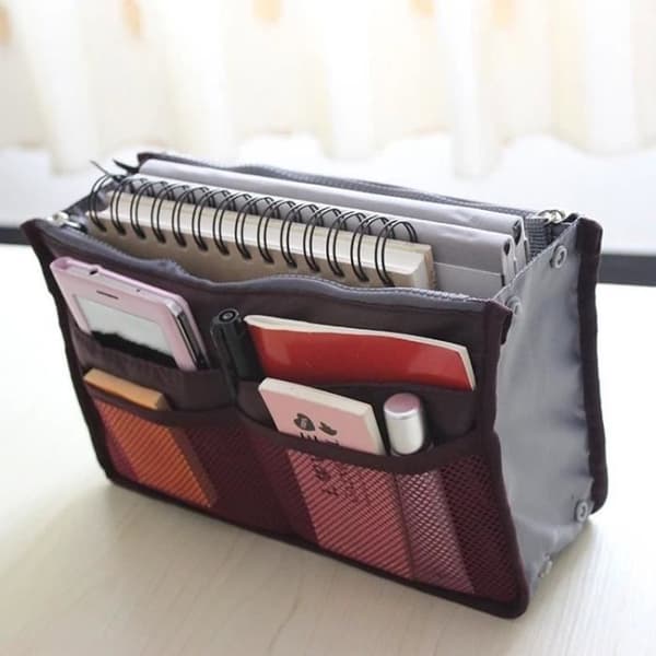 Väskorganisatör - Okänt märke - Röd - Nylon - Storlek 28,5x18x8,5cm