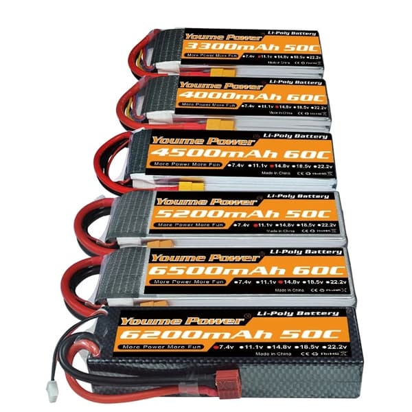 Lipo Batteri, Høj Kapacitet, XT60 Stik, 2s 5200mAh 50c th