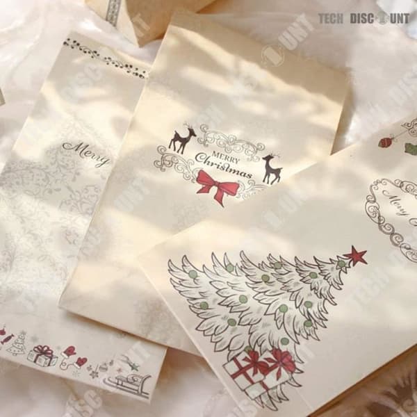 TD® paket med 12 julklappspåsar Kraftpapper julpåse julklappspåse 12 x 6 x 22 cm Bröllopsfödelsedagsfest