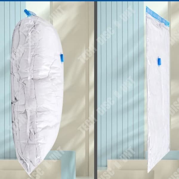 TD® 10 högkvalitativa förtjockade hushållskläder förvaringspåsar, genomskinliga Quilt vakuumkompressionspåsar