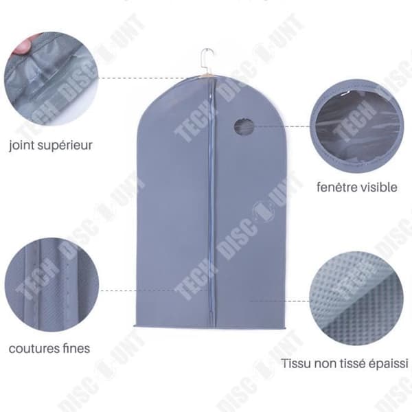 TD® Garment Carrier Bag Hängande plagg Protector Bag Resedräkt Zip Garment Cover